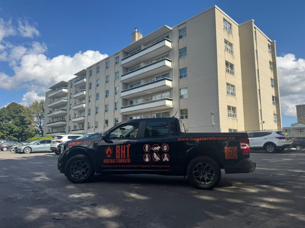 Bugs Heat Terminator service vehicle on site at a Toronto property